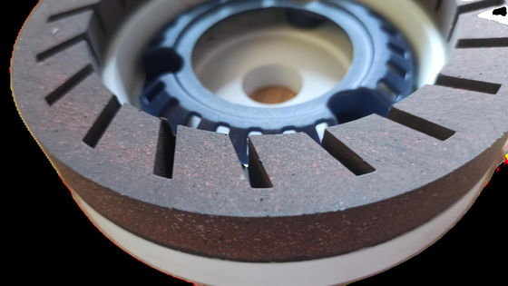 150mm Harzrad Hochschärfe für Beveling-Maschine 240 Grit Weißbraun Taschenrad