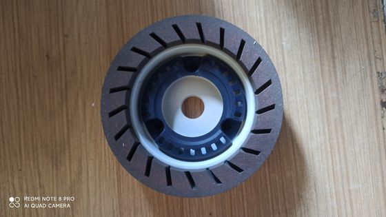 150mm Harzrad Hochschärfe für Beveling-Maschine 240 Grit Weißbraun Taschenrad